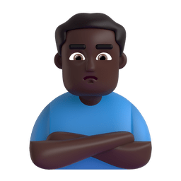 Man Pouting: Dark Skin Tone Emoji Copy Paste ― 🙎🏿‍♂ - microsoft-teams-gifs