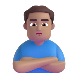 Man Pouting: Medium Skin Tone Emoji Copy Paste ― 🙎🏽‍♂ - microsoft-teams-gifs