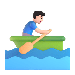 Man Rowing Boat: Light Skin Tone Emoji Copy Paste ― 🚣🏻‍♂ - microsoft-teams-gifs
