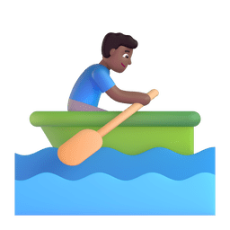 Man Rowing Boat: Medium-dark Skin Tone Emoji Copy Paste ― 🚣🏾‍♂ - microsoft-teams-gifs