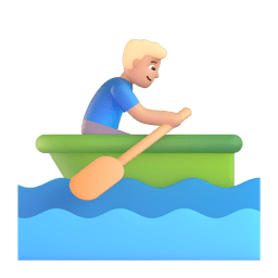 Man Rowing Boat: Medium-light Skin Tone Emoji Copy Paste ― 🚣🏼‍♂ - microsoft-teams-gifs