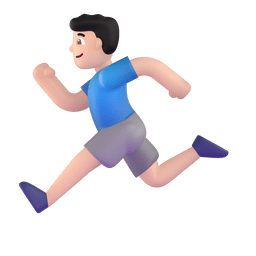 Man Running: Light Skin Tone Emoji Copy Paste ― 🏃🏻‍♂ - microsoft-teams-gifs