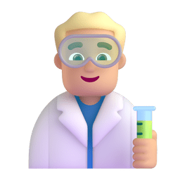 Man Scientist: Medium-light Skin Tone Emoji Copy Paste ― 👨🏼‍🔬 - microsoft-teams-gifs