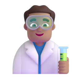 Man Scientist: Medium Skin Tone Emoji Copy Paste ― 👨🏽‍🔬 - microsoft-teams-gifs