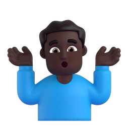 Man Shrugging: Dark Skin Tone Emoji Copy Paste ― 🤷🏿‍♂ - microsoft-teams-gifs