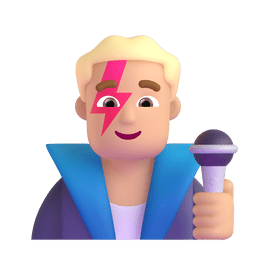 Man Singer: Medium-light Skin Tone Emoji Copy Paste ― 👨🏼‍🎤 - microsoft-teams-gifs