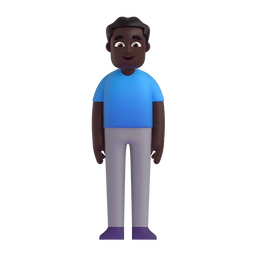 Man Standing: Dark Skin Tone Emoji Copy Paste ― 🧍🏿‍♂ - microsoft-teams-gifs