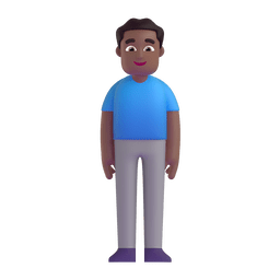 Man Standing: Medium-dark Skin Tone Emoji Copy Paste ― 🧍🏾‍♂ - microsoft-teams-gifs