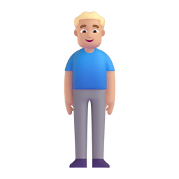 Man Standing: Medium-light Skin Tone Emoji Copy Paste ― 🧍🏼‍♂ - microsoft-teams-gifs