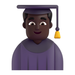 Man Student: Dark Skin Tone Emoji Copy Paste ― 👨🏿‍🎓 - microsoft-teams-gifs