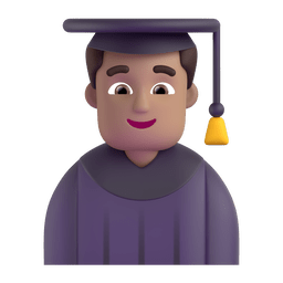 Man Student: Medium Skin Tone Emoji Copy Paste ― 👨🏽‍🎓 - microsoft-teams-gifs