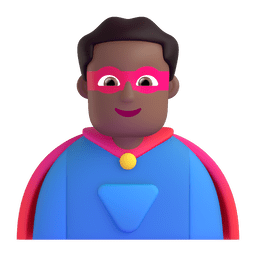 Man Superhero: Medium-dark Skin Tone Emoji Copy Paste ― 🦸🏾‍♂ - microsoft-teams-gifs
