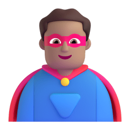 Man Superhero: Medium Skin Tone Emoji Copy Paste ― 🦸🏽‍♂ - microsoft-teams-gifs