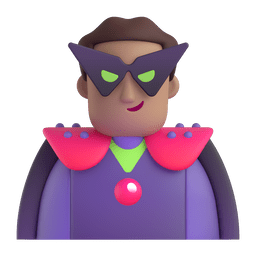 Man Supervillain: Medium Skin Tone Emoji Copy Paste ― 🦹🏽‍♂ - microsoft-teams-gifs