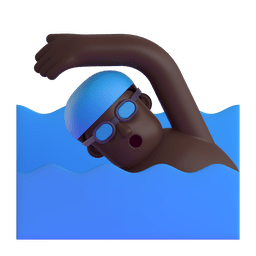 Man Swimming: Dark Skin Tone Emoji Copy Paste ― 🏊🏿‍♂ - microsoft-teams-gifs