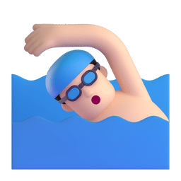 Man Swimming: Light Skin Tone Emoji Copy Paste ― 🏊🏻‍♂ - microsoft-teams-gifs