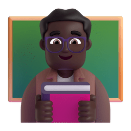 Man Teacher: Dark Skin Tone Emoji Copy Paste ― 👨🏿‍🏫 - microsoft-teams-gifs