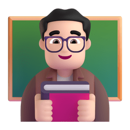 Man Teacher: Light Skin Tone Emoji Copy Paste ― 👨🏻‍🏫 - microsoft-teams-gifs