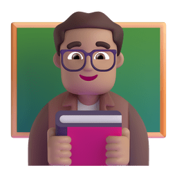 Man Teacher: Medium Skin Tone Emoji Copy Paste ― 👨🏽‍🏫 - microsoft-teams-gifs
