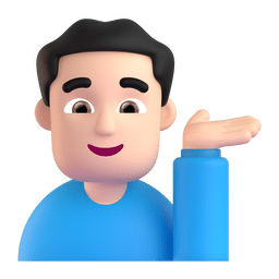 Man Tipping Hand: Light Skin Tone Emoji Copy Paste ― 💁🏻‍♂ - microsoft-teams-gifs