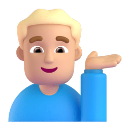 Man Tipping Hand: Medium-light Skin Tone Emoji Copy Paste ― 💁🏼‍♂ - microsoft-teams-gifs