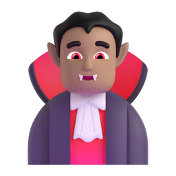 Man Vampire: Medium Skin Tone Emoji Copy Paste ― 🧛🏽‍♂ - microsoft-teams-gifs