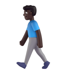 Man Walking: Dark Skin Tone Emoji Copy Paste ― 🚶🏿‍♂ - microsoft-teams-gifs