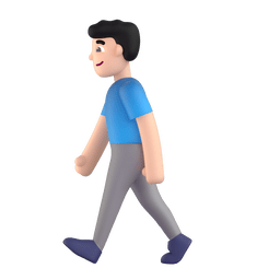 Man Walking: Light Skin Tone Emoji Copy Paste ― 🚶🏻‍♂ - microsoft-teams-gifs