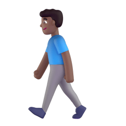 Man Walking: Medium-dark Skin Tone Emoji Copy Paste ― 🚶🏾‍♂ - microsoft-teams-gifs