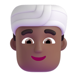 Man Wearing Turban: Medium-dark Skin Tone Emoji Copy Paste ― 👳🏾‍♂ - microsoft-teams-gifs