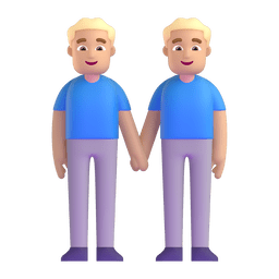 Men Holding Hands: Medium-light Skin Tone Emoji Copy Paste ― 👬🏼 - microsoft-teams-gifs