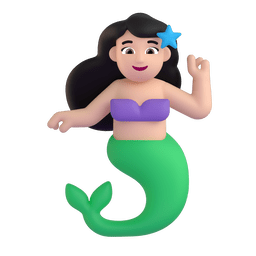 Mermaid: Light Skin Tone Emoji Copy Paste ― 🧜🏻‍♀ - microsoft-teams-gifs