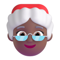 Mrs. Claus: Medium-dark Skin Tone Emoji Copy Paste ― 🤶🏾 - microsoft-teams-gifs