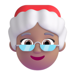 Mrs. Claus: Medium Skin Tone Emoji Copy Paste ― 🤶🏽 - microsoft-teams-gifs