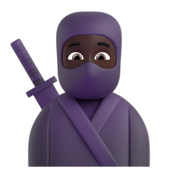 Ninja: Dark Skin Tone Emoji Copy Paste ― 🥷🏿 - microsoft-teams-gifs