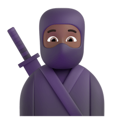 Ninja: Medium-dark Skin Tone Emoji Copy Paste ― 🥷🏾 - microsoft-teams-gifs