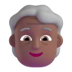 Older Person: Medium-dark Skin Tone Emoji Copy Paste ― 🧓🏾 - microsoft-teams-gifs