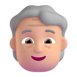 Older Person: Medium-light Skin Tone Emoji Copy Paste ― 🧓🏼 - microsoft-teams-gifs