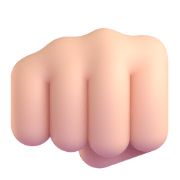 Oncoming Fist: Light Skin Tone Emoji Copy Paste ― 👊🏻 - microsoft-teams-gifs