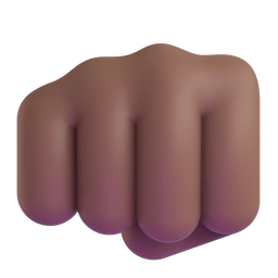 Oncoming Fist: Medium-dark Skin Tone Emoji Copy Paste ― 👊🏾 - microsoft-teams-gifs