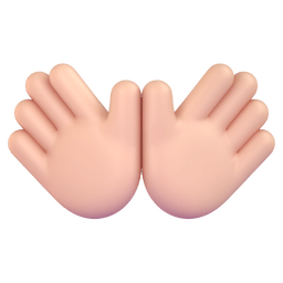 Open Hands: Light Skin Tone Emoji Copy Paste ― 👐🏻 - microsoft-teams-gifs