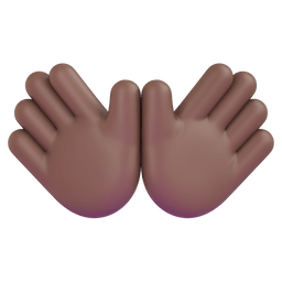 Open Hands: Medium-dark Skin Tone Emoji Copy Paste ― 👐🏾 - microsoft-teams-gifs