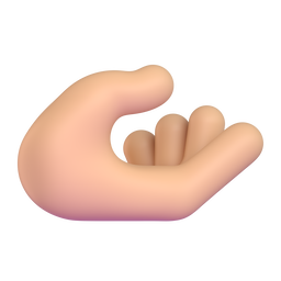 Palm Up Hand: Medium-light Skin Tone Emoji Copy Paste ― 🫴🏼 - microsoft-teams-gifs