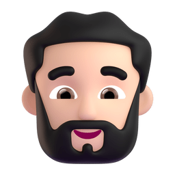 Person: Light Skin Tone, Beard Emoji Copy Paste ― 🧔🏻 - microsoft-teams-gifs