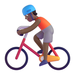 Person Biking: Medium-dark Skin Tone Emoji Copy Paste ― 🚴🏾 - microsoft-teams-gifs