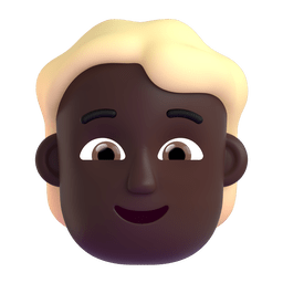 Person: Dark Skin Tone, Blond Hair Emoji Copy Paste ― 👱🏿 - microsoft-teams-gifs