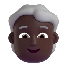Person: Dark Skin Tone, White Hair Emoji Copy Paste ― 🧑🏿‍🦳 - microsoft-teams-gifs