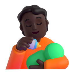 Person Feeding Baby: Dark Skin Tone Emoji Copy Paste ― 🧑🏿‍🍼 - microsoft-teams-gifs