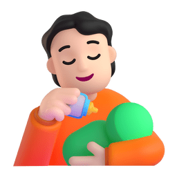 Person Feeding Baby: Light Skin Tone Emoji Copy Paste ― 🧑🏻‍🍼 - microsoft-teams-gifs