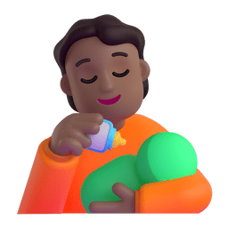 Person Feeding Baby: Medium-dark Skin Tone Emoji Copy Paste ― 🧑🏾‍🍼 - microsoft-teams-gifs